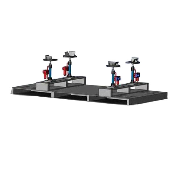 Four column road simulation test bench